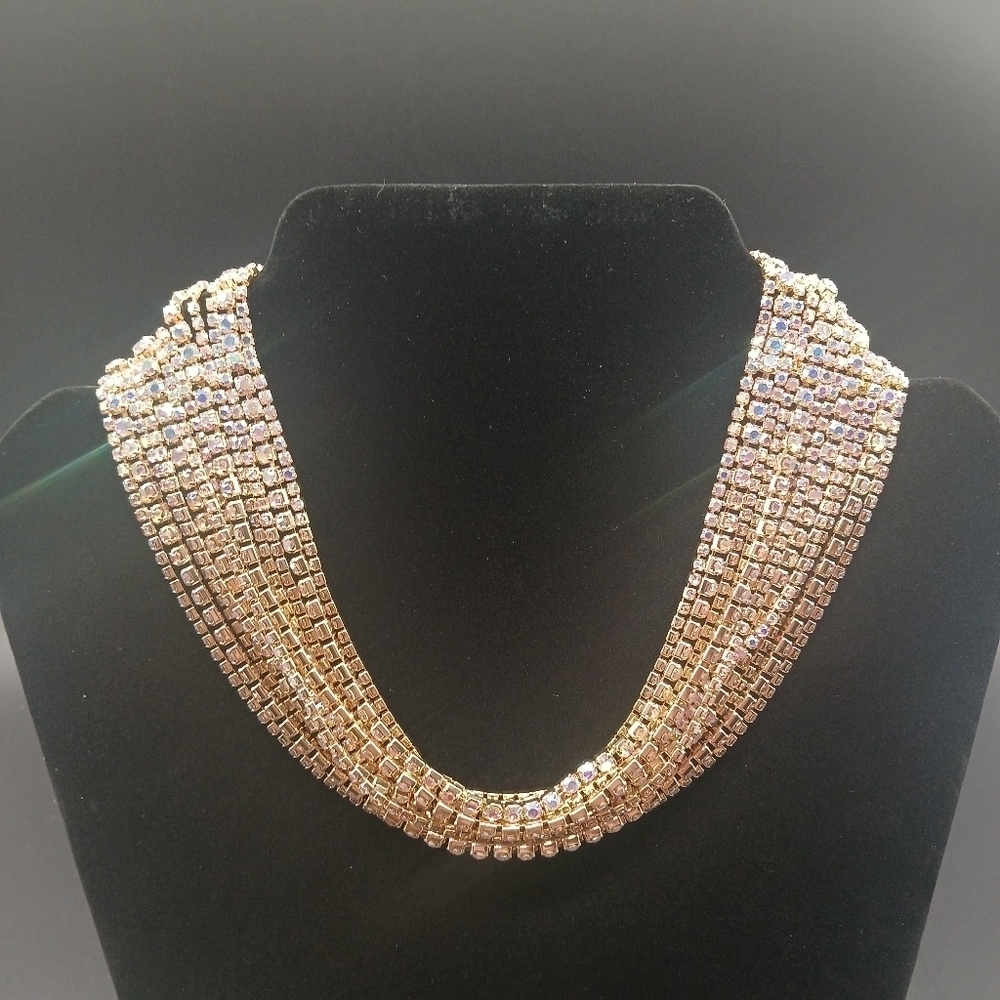 Dazzling Rhinestone Necklace - Extravagant Clavicle Chain​​​